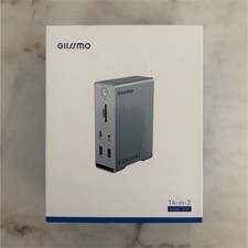 GIISSMO 5E01 USB-C Hub 14-in-2 MacBook Dock Dual HDMI Ethernet USB SD Grey picture