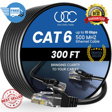 Ultra Clarity Cables Cat 6 Ethernet Cable 300 Ft, Outdoor&Indoor 10Gbps Ethernet picture