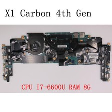 For Lenovo ThinkPad X1 Carbon 4th Motherboard CPU I7-6600U RAM 8G FRU 01AX808 picture