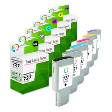 6Pk TCT Premium 727 MB/PB/C/C/Y/GY HY Compatible for HP DesignJet T920 T930 Ink picture