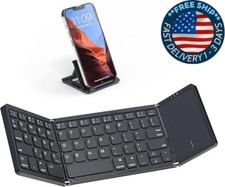 Teclado Bluetooth plegable, teclado inalámbrico portátil plegable con panel picture