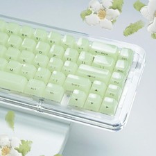 Womier Green Jelly Keycaps Set Ceramic Style Clear Key Caps for Mechanical PC picture
