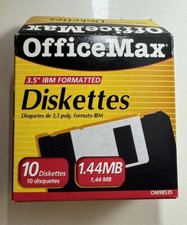 New 3.5” IBM Formatted Diskettes 9 disks 1.44MB Office Max picture