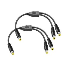 30cm DC 5.5x2.5mm 1 Male to 2 Male Power Supply Splitter Cord, Y Splitter Ada... picture