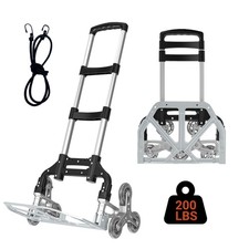 200LBS Stair Climbing Cart, Folding Hand Truck Dolly, Grocery Shopping Cart w... picture