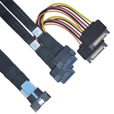 LetLinkSo PCIe 5.0 MCIO x8 to Dual EDSFF E1/E3 SSD 2.1feet (65 cm), Black picture