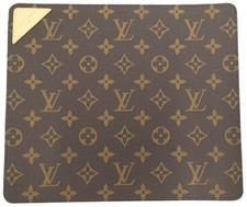 Louis Vuitton Gaston Mouse Pad Monogram GI1566 Brown Coated Canvas 8.7x10.2in picture