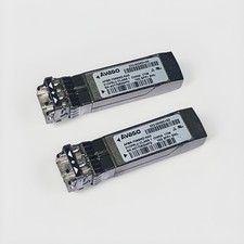 2 x AVAGO AFBR-709SMZ-NA3 10Gbps SFP+ Transceiver 850nm MMF LC P/N 332-00363+A0 picture