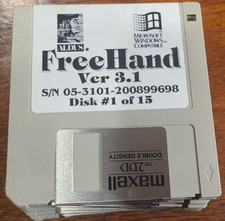Aldus FreeHand 3.1- Vintage Windows Computer Program 3.5