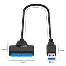 Lot 5-100 USB 3.0 to 2.5 SATA III Hard Drive Adapter UASP SATA  Converter Black picture