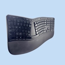 Microsoft Ergonomic Keyboard Model 1878 Wired USB Split Keypad Black with Riser picture