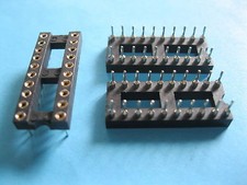 30 pcs IC Socket Adapter Round 20 Pin Header & (IC) Socket Pitch 2.54mm New picture