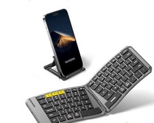 Samsers KE09U Ergonomic/foldable folding keyboard travel Bluetooth w/6-iPhone… picture