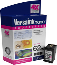 Versaink-Nano HP 62 MS Black MICR Ink Cartridge for Check Printing picture