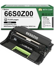 66S0Z00 High Yield Black Drum Unit Replacement for Lexmark Printers picture