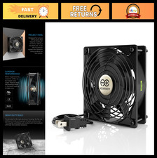 High-Speed Muffin Fan 120mm x 38mm, 115V/120V, UL-Certified for DIY Cooling & Ve picture