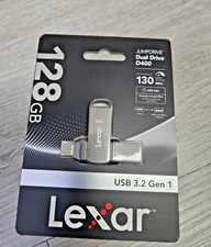 BRAND NEW Lexar JumpDrive D400 128GB Flash -Dual Type-C & A Fast USB 3.2 130MB/s picture