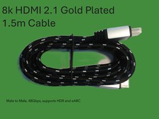 8k HDMI 2.1 Gold Plated 1.5m cables male to male 48Gbps Dynamic HDR & eARC picture