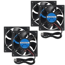 4pcs 8025 Cooling Fan 80x80x25mm DC 5V USB Cooler Brushless 80mm XH2.54 for D... picture