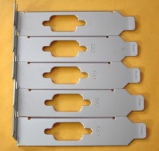 Lot of 5 VGA DSUB SERIAL PORT Low Profile Half Height Bracket picture