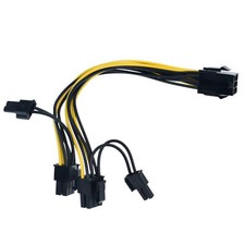 PCI-E 6-pin to 2x 6+2-pin (6-pin/8-pin) Power Splitter Cable PCIE PCI Express picture