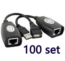 100 X USB Extender - USB 2.0 to RJ45 LAN Extension Adapter Over Cat5/Cat5e /Cat6 picture