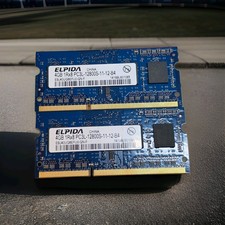 ELPIDA 8GB 2x4GB 1Rx8 PC3L-12800S-11-13-B4 Pair of RAM sticks equal 8GB picture