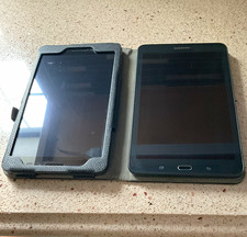 2 Samsung Galaxy Tab 8in AT&T SM-T377A 16GB 1.5GB RAM Black w/ 1 Case picture