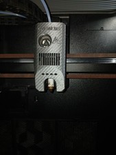 Custom 3D Printed K2 plus ToolHead Cover - PETG Metallic Silver Carbon Fiber TEX picture