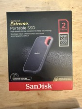 SanDisk Portable Extreme 2TB USB-C to USB-C SSD SDSSDE61-2T00 NEW SEALED picture