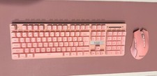 RedThunder K10 Wireless Gaming Keyboard and Mouse Combo - Pink picture