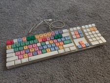 Apple A1048 Digidesign USB Wired Avid Logic Keyboard Final Cut Pro Colored Keys picture