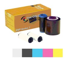 New GENUINE ZEBRA YMCKO 800077-740EM Card Printer Ribbon EMEA picture