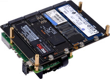 N16 Quad M.2 M-Key Nvme SSD HAT for Raspberry Pi 5, Support M.2 Nvme M-Key 2230/ picture