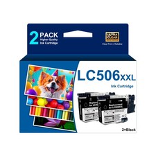LC506XXL 2Pack Super High Yield Black Ink Cartridges Replacement for MFC-J435... picture