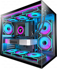 H3  ATX PC Case - Pre-Installed with 6 Infinity Mirror PWM ARGB Fans - Compact D picture