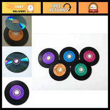 Blank CD-R Discs 80min 700MB 52X - 10 Pack, Digital Vinyl, Music Storage, 5 Colo picture