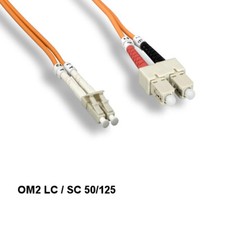 10PCS Kentek 3m OM2 LC to SC Multi-Mode Fiber Optic Cable 50/125 Duplex Network picture