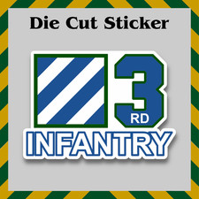 US Army 3rd Infantry Division Sticker, Waterproof Vinyl Printed Decal picture