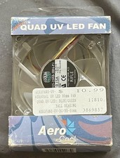 aeroCool SILVERBLADE II 80mm CASE FAN SILVER BLADES & BLUE LED NOS N 📦 picture