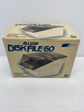 NOB Vintage 1987 ALLSOP Disk File 60 Disk Media Organizer 5 1/4 Storage picture