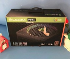 🚨 SALE 🚨Game Max G750-RGB Power Supply 750W Fully Modular 80+ Gold Certified  picture