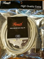 Brand NEW Rosewill USB 2.0 AM-BM Cable Beige 6 FT picture