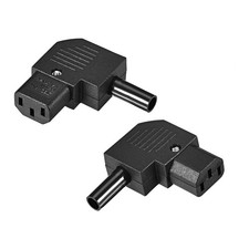 2Pcs AC110-250V Female IEC320 C13 Power Socket Adapter Connector Right Angle picture