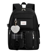 Acmebon Girl Roomy Fashion Laptop Backpack Casual Daily Backpack for Women Black picture