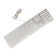 Apple White Aluminum USB Wired Keyboard A1243 Tested Working picture