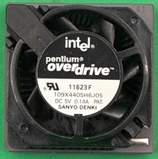 Intel Pentium OverDrive CPU Processor w/ Heatsink Fan Socket 3 TC picture