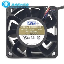AVC DB06038B12H 6038 DC12V 2.40A 6CM 4-Wire High Airflow Cooling Fan picture