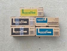 LOT OF 5 TK-562 TONER KIT - Yellow, Black, Cyan picture