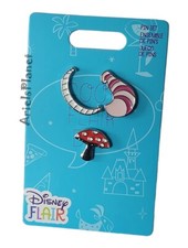 Disney Parks Flair Alice in Wonderland Cheshire Cat 3 Pin Set picture